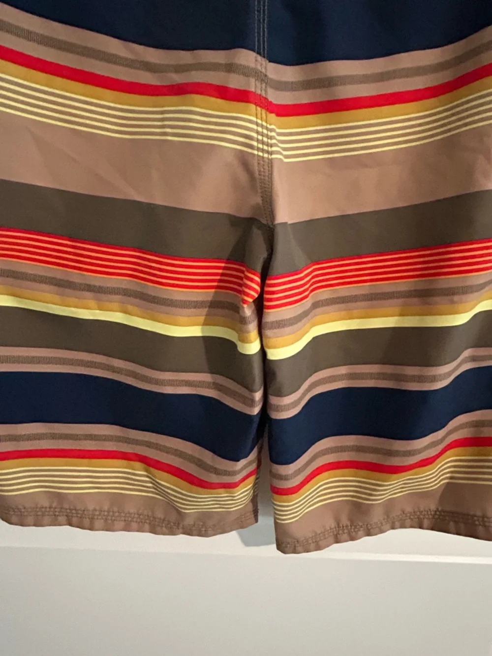 The North Face Board Shorts Tan Multi Stripes Size 14 / 16 Boys